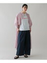 【SALE/50%OFF】<natural by clip>ストライプレイヤーシャツワンピース natural by clip スタディオクリップ ワンピース・...