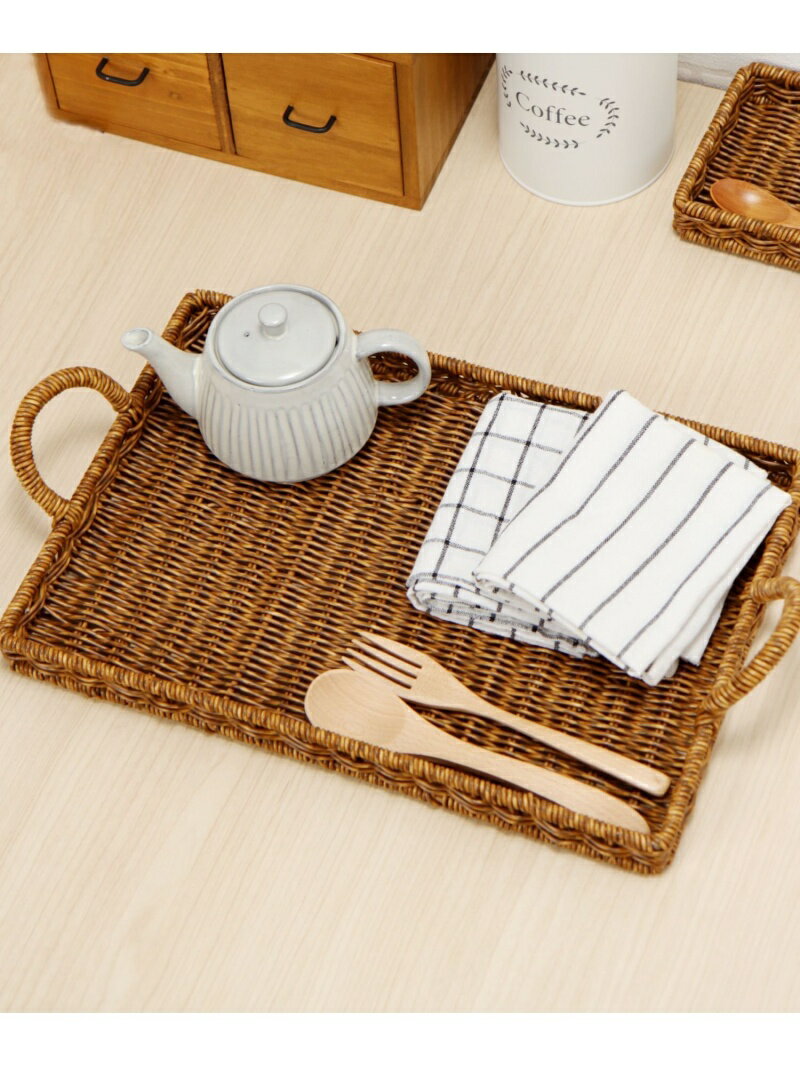 PPレクタングルトレーL studio CLIP スタディオクリップ インテリア・生活雑貨 収納用品・棚・ラック ブラウン[Rakuten Fashion]のサムネイル