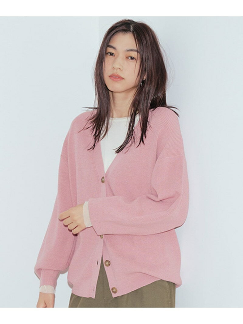 【SALE／30%OFF】12ゲージ畦Vネックニットカーディガン studio CLIP スタディオクリップ トップス カーディガン ホワイト ブラウン グレー ピンク【RBA_E】[Rakuten Fashion]