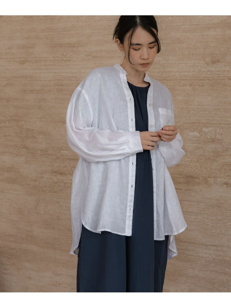 Rakuten - 《ウタオ》リネン刺繍チュニックシャツ Utao: スタディオクリップ トップス その他のトップス カーキグリーン ホワイト ブラック【送料無料】[Rakuten Fashion]