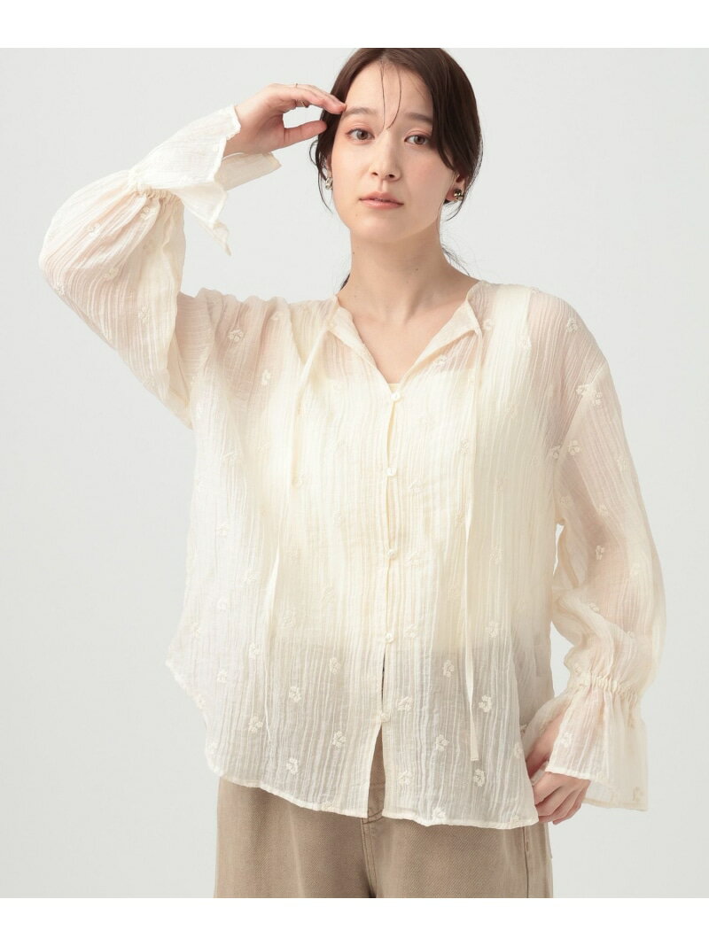 フラワー刺繍スキッパーブラウス studio ...の紹介画像2