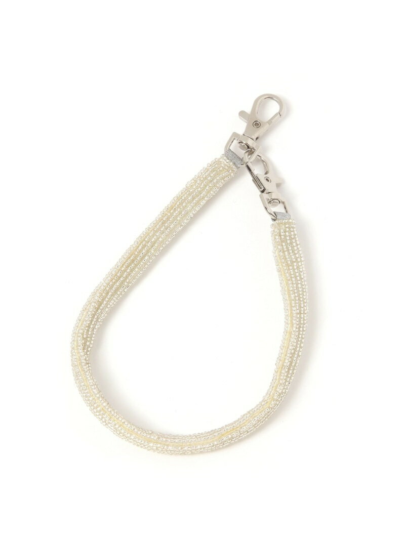 【daily CLIP】ビーズハンドストラップ daily CLIP スタディオクリップ ファッション雑貨 チャーム・キーチェーン ブラック シルバー[Raku...