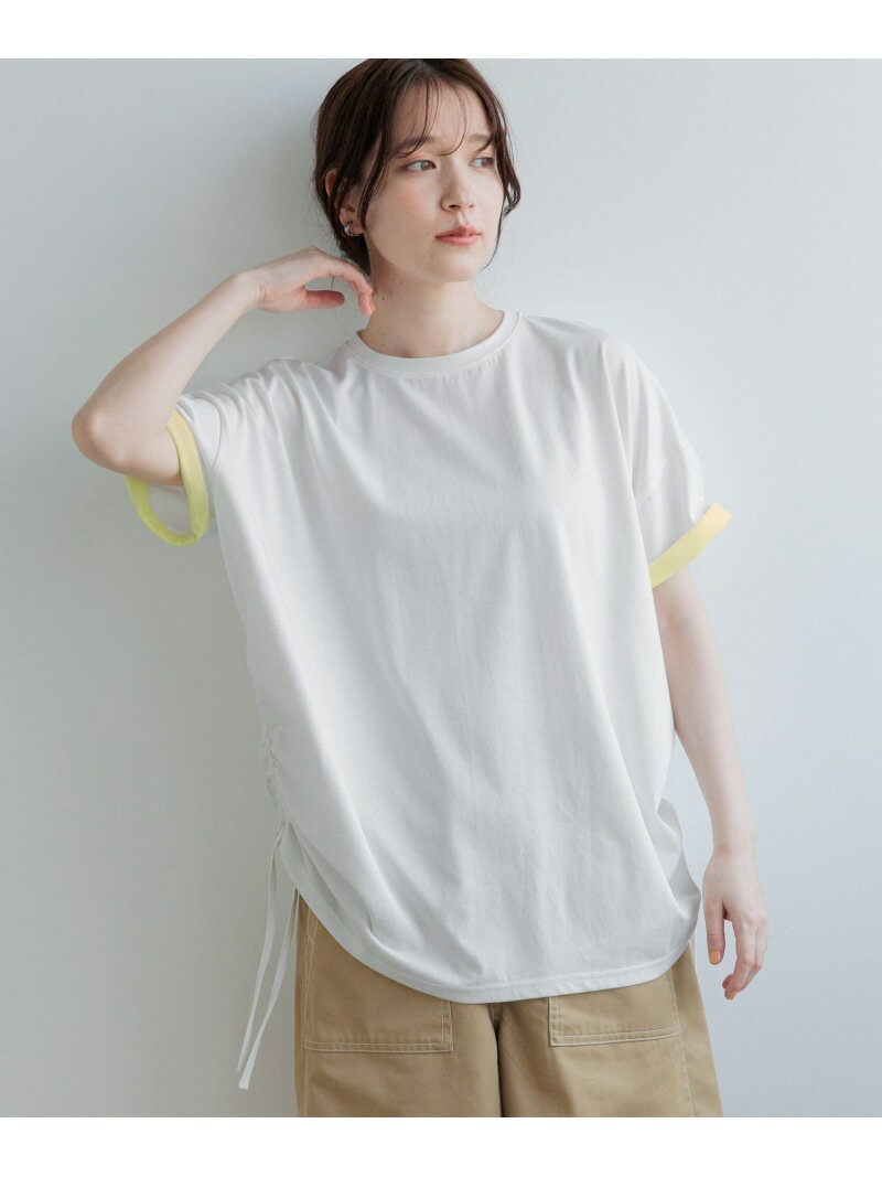 Rakuten - 配色ドロストプルオーバー studio CLIP スタディオクリップ トップス カットソー・Tシャツ ホワイト グリーン ブルー[Rakuten Fashion]