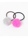 【SALE/30%OFF】フェイクファーポンポン 2SET studio CLIP スタディオクリップ ヘアアクセサリー ヘアゴム ピンク イエロー【RBA_E...