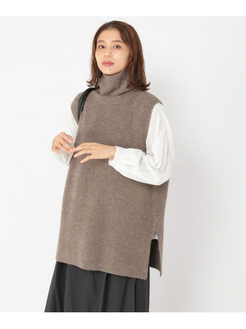 5ゲージウールミックスロングハイネックベスト studio CLIP スタディオクリップ ジャケット・アウター ..