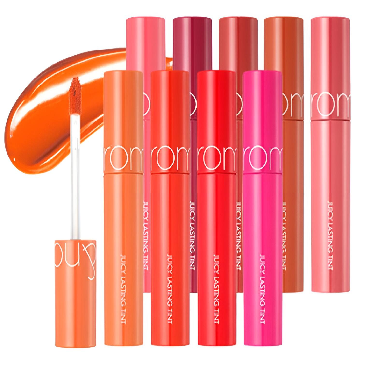 [送料無料] リップティント≪Rom&nd≫Juicy Lasting Tint (ロムアンド ジューシーラスティングティント)全20色 各5.5g／本【即日発送可】韓国コスメ 正規品 口紅 ROMAND うるおい保湿 マスクにつきにくい ポスト配送 プチギフト パーソナルカラー イエベ ブルべ 春夏秋冬