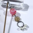 とんぼ玉 かんざし 一本 玉簪 ヘアーアクセサリー ガラス工芸品 ピンク