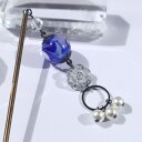 とんぼ玉 かんざし 一本 玉簪 ヘアーアクセサリー ガラス工芸品 ブルー