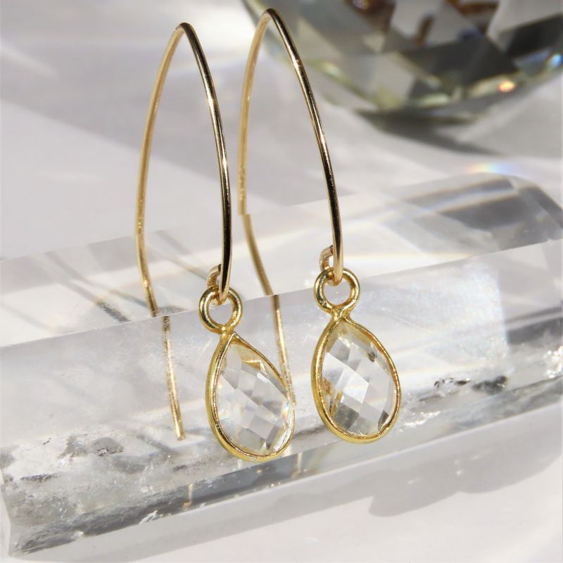 ピアス水晶14kgf金属アレルギー...