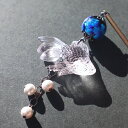 かんざし ほたる玉と金魚 一本 ブルー 浴衣や着物に映える ヘアーアクセサリー
