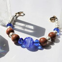 羽織紐 とんぼ玉 クリスタルガラス 大阪 工芸品 男女兼用 青 ブルー