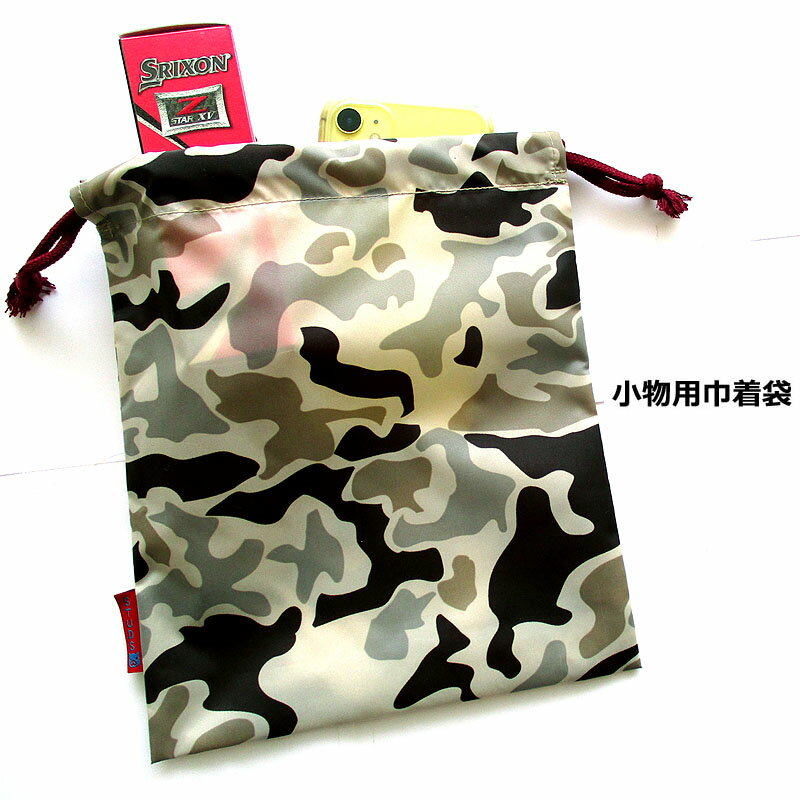 乐天商城 - 小物巾着袋 NEW迷彩ベージュ和柄 巾着 小物BAG