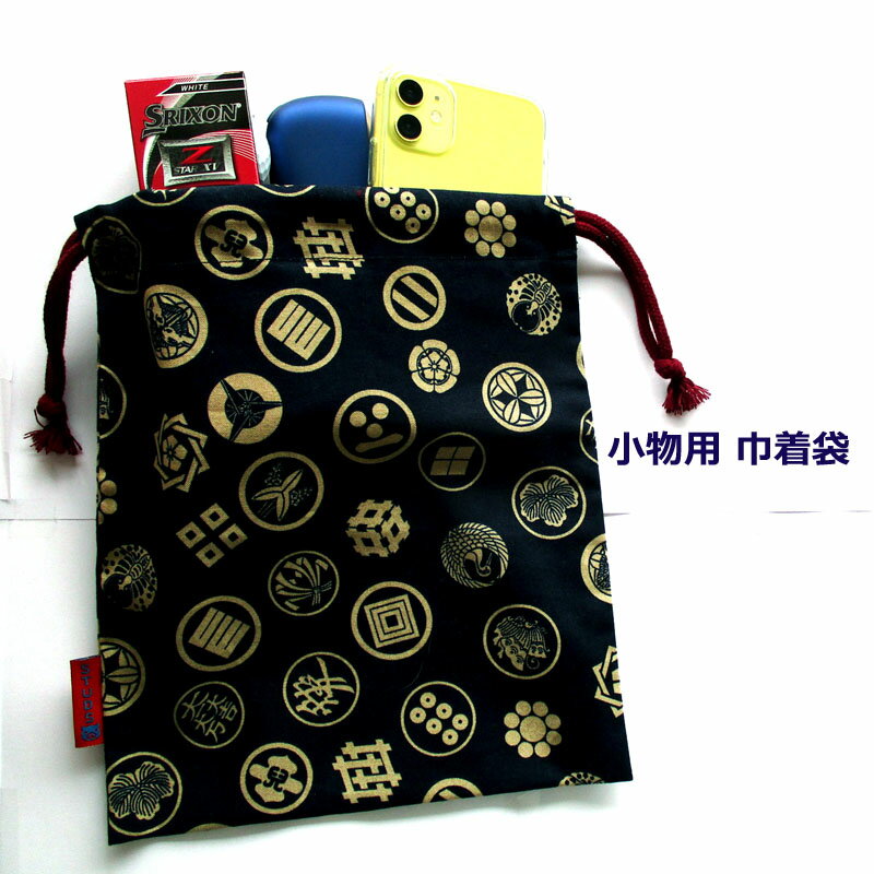 乐天商城 - 小物巾着袋 武将旗印 コン和柄 巾着 小物BAG