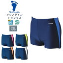 FOOTMARK フットマーク ライン トランクス 男 スクール 水着 6L ショート丈 水泳 体育 学校 小学 中学 高校 日本製 紫外線UPF50+ メール...