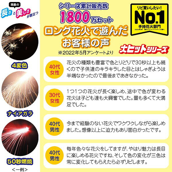 手持ち 花火 ロング セット はなび お祭り イベント ハナビ 家庭用 アウトドア オンダ 人気 2