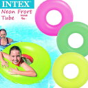 INTEX インテックス 91cm 浮き輪 ネオン フロスト チューブ フロート 浮輪 子供 大人 オシャレ 水遊び 59262　 追跡 メール便送料無料