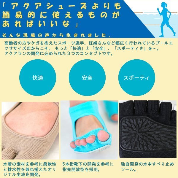 AQUARUN アクアラン プール エクササイズ 専用サポーター 水中ウォーキング 水中歩...