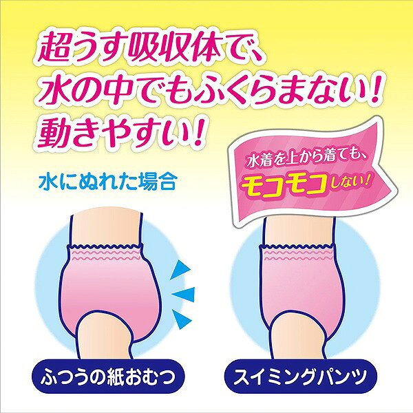 Stuffin楽天市場店のグーン GOO.N スイミング パンツ おむつ 4枚入り M L BIG 水遊び プール 川 海 男女兼用 大王製紙　メール便送料無料｜アングル3