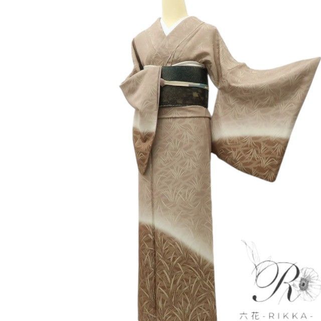 Full-Length Under-Kimono - 【中古】六花-RIKKA- 美品 正絹 訪問着 手縫い仕立て 着物 A4202