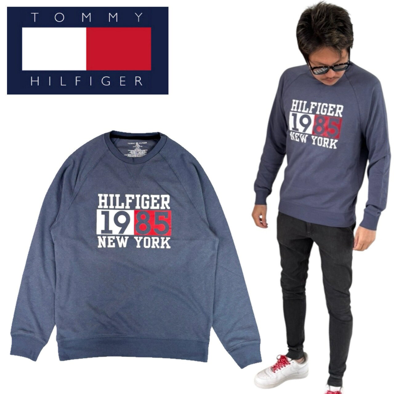 楽天市場】tommy hilfiger トレーナー（カラーブルー）の通販