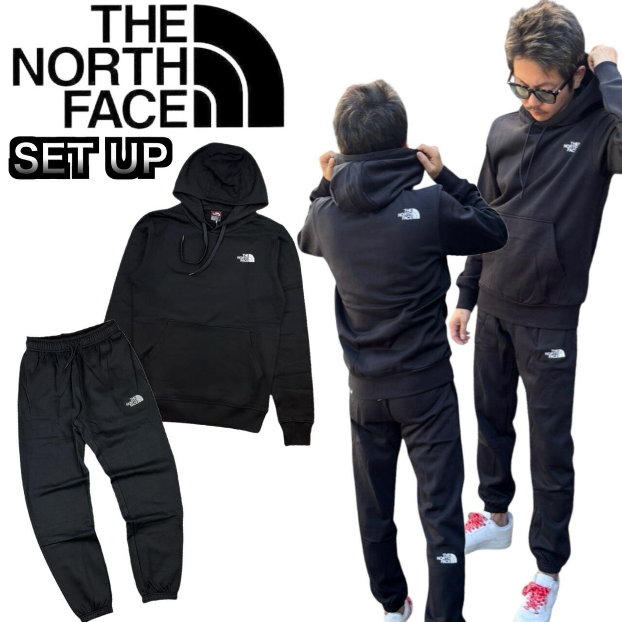 ザ ノースフェイス The North Face セットアップ NF0A89FC/NF0A8C1W パーカー 上下 ボトムス ジョガーパンツ メンズ 2点セット ロゴ 裏起毛 THE NORTH FACE
