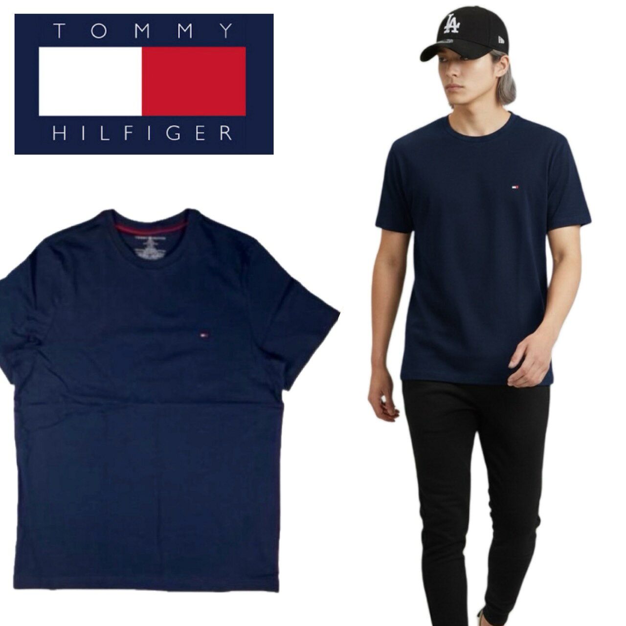 楽天市場】tommy hilfiger tシャツ（カラーネイビー）の通販