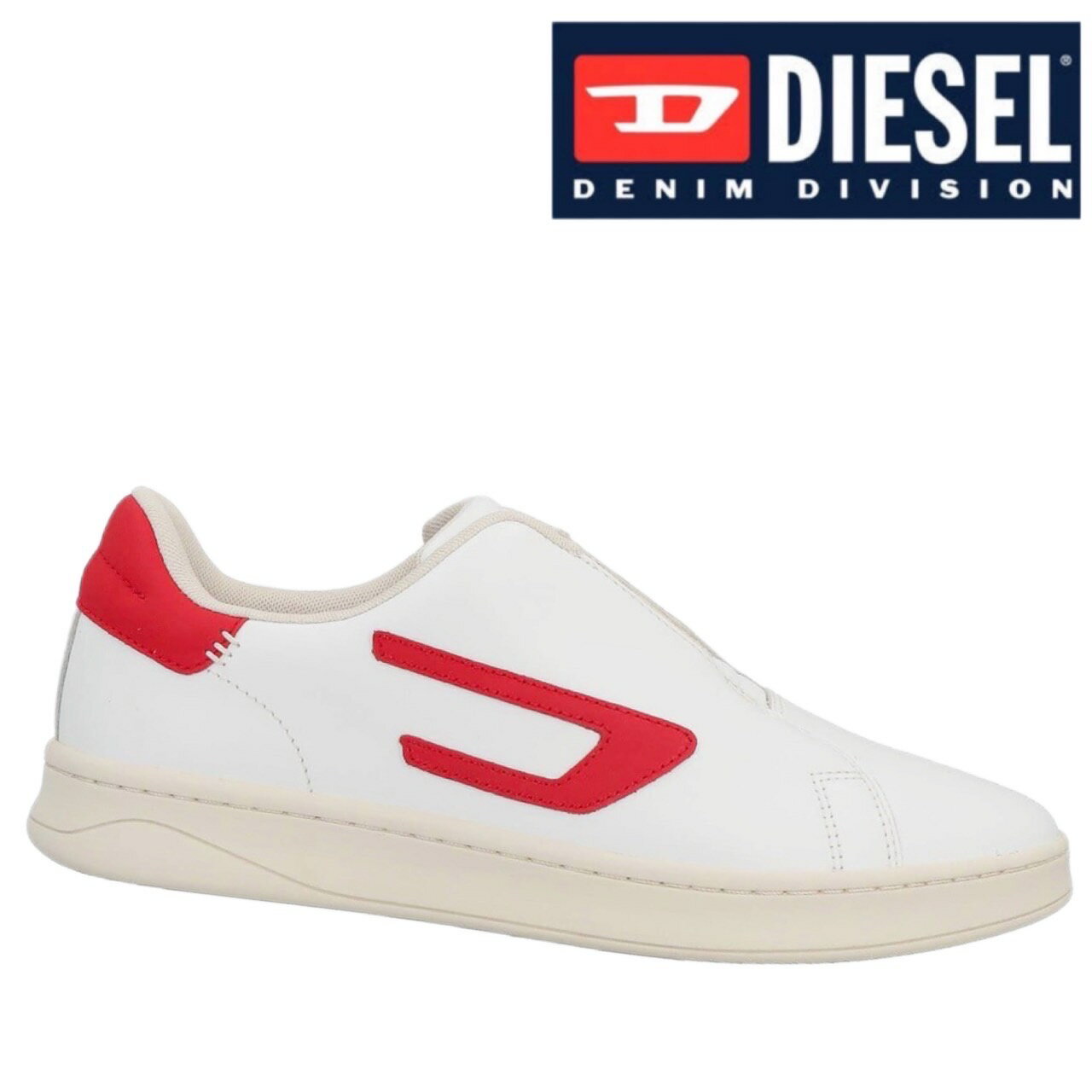 ディーゼル Diesel スニーカー 靴 Y02814-P4423 ノーシューレースタイプ ローカット ホワイトxレッド メンズ シューズ DIESEL S-ATHENE SOのサムネイル