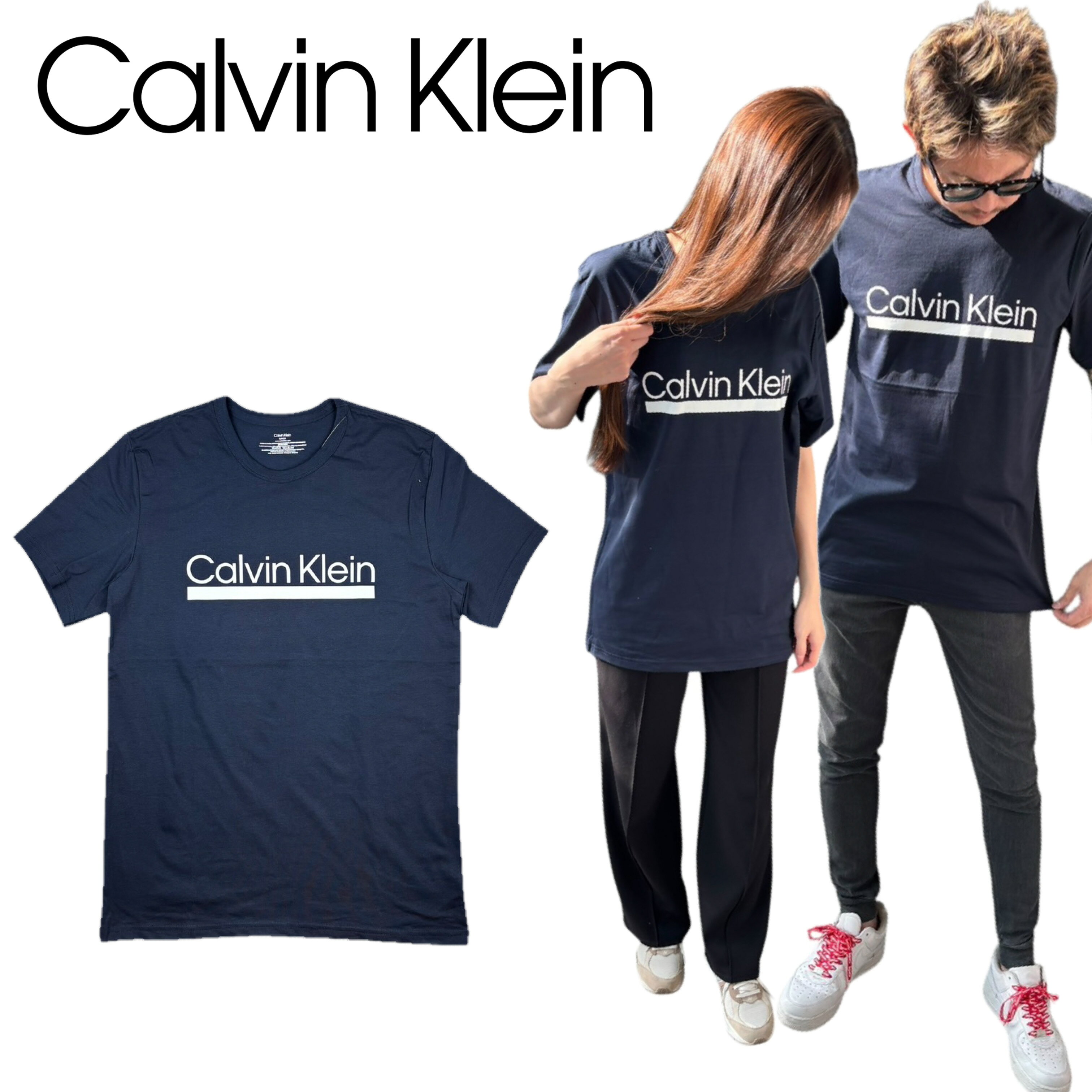 楽天市場】カルバンクライン（カラーネイビー）（Tシャツ・カットソー 