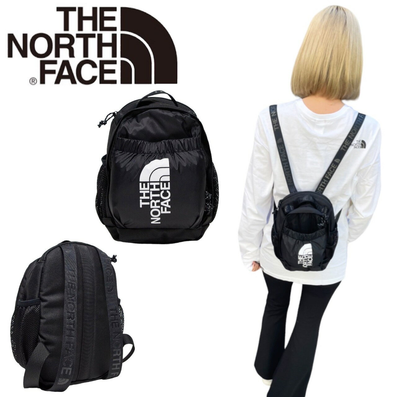 ザ ノースフェイス The North Face リュック カバン バッグ レディース NF0A52VR ブラック バックパック アウトドア THE NORTH FACE BOZER MINI BACKPACK