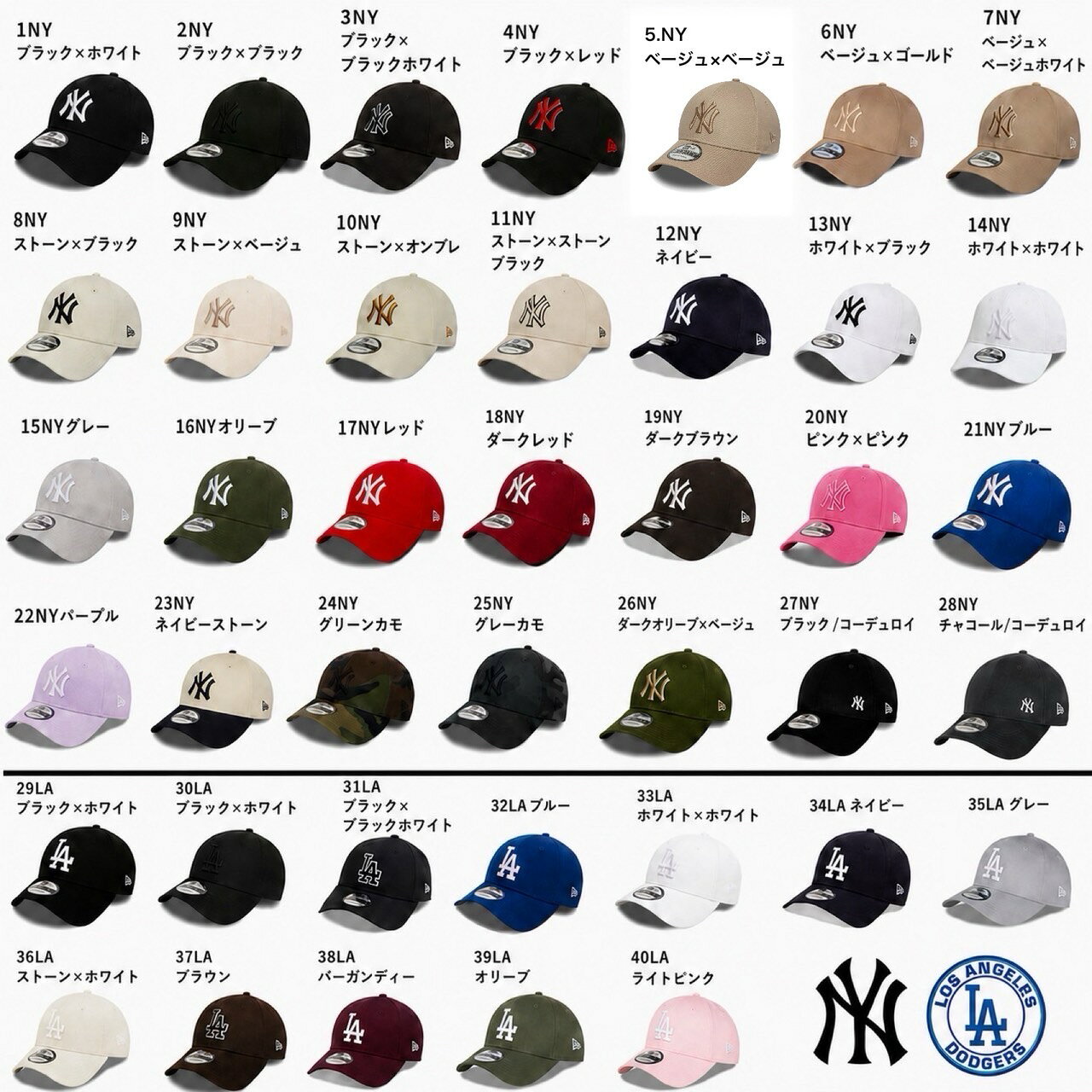 ニューエラ Newera キャップ 帽子 LA ドジャース ナインフォーティ ヤンキース NYY 野球チーム 940 ベースボールキャップ NEWERA 9FORTY LEAGUE BASIC CAP