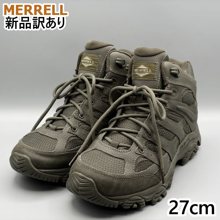 MERRELL トレッキングシューズ US9/JP27cm モアブ 3 タクティカル ミッド ウォータープルーフ メンズ/男性用 003911 004111 004113 9m (mr030)