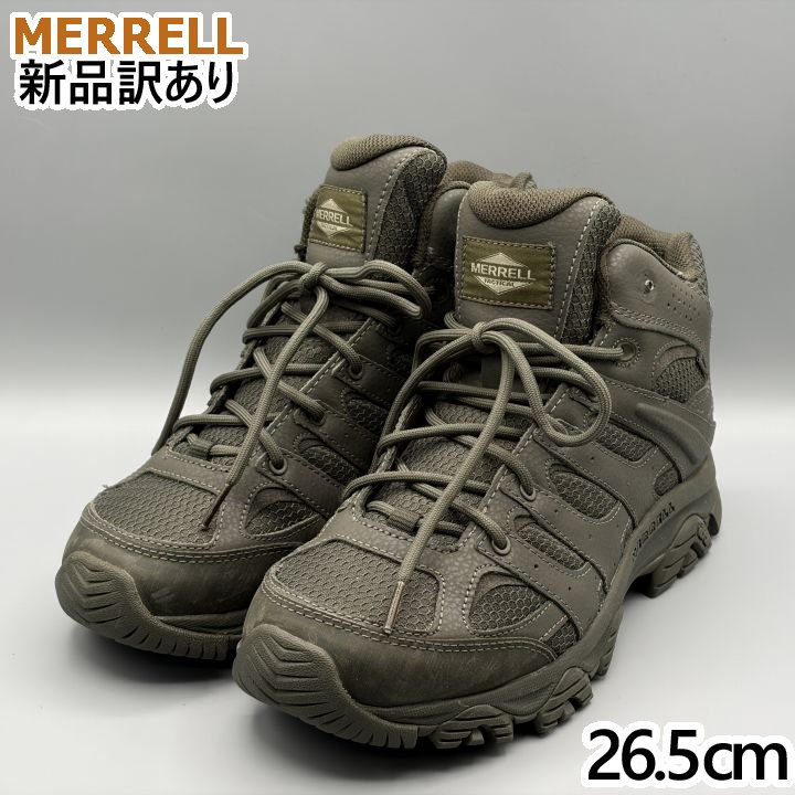 MERRELL トレッキングシューズ US8.5/JP26.5cm モアブ 3 タクティカル ミッド ウォータープルーフ メンズ/男性用 003911 004111 004113 8.5m (mr031)