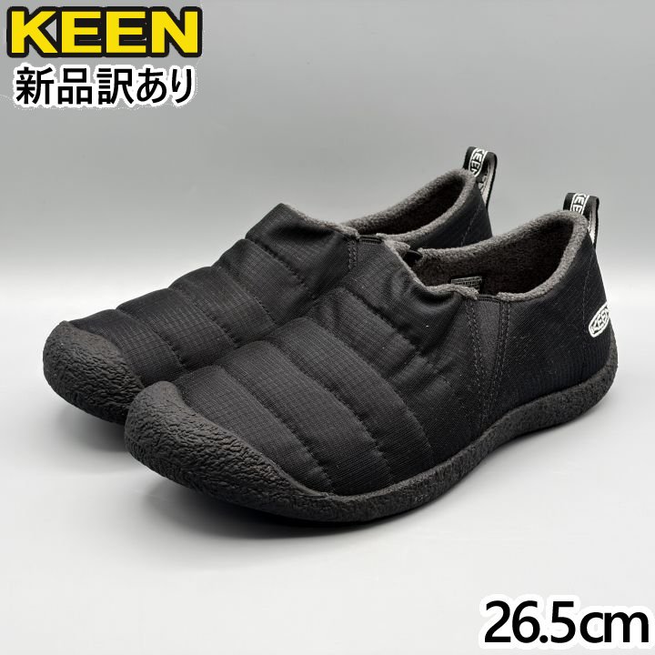 KEEN ハウザーII スリッポン トリプルブラック US8.5/JP26.5cm スニーカー 1023997 (ke014)