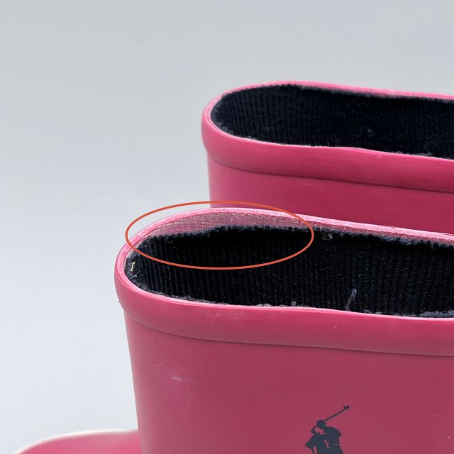 POLO RALPH LAUREN KELSO RAIN BOOT レッド JP17.1cm レインシューズ RF102036T ポ...