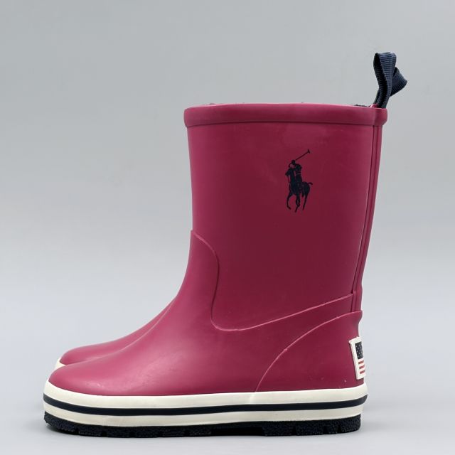 POLO RALPH LAUREN KELSO RAIN BOOT レッド JP17.9cm レインシューズ RF102036T ポ...