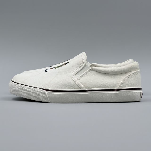POLO RALPH LAUREN KEATON SLIPON BEAR ホワイト JP23.0cm スニーカー RF104246 ポ...