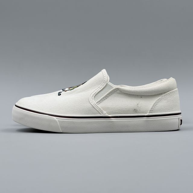 POLO RALPH LAUREN KEATON SLIPON BEAR ホワイト JP23.0cm スニーカー RF104246 ポ...