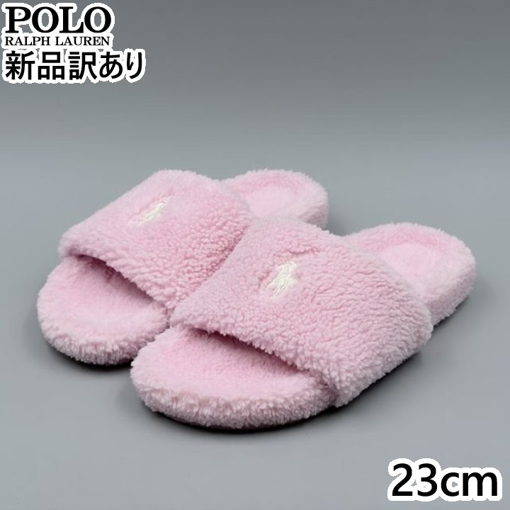 POLO RALPH LAUREN ELENORE SLIDE ピンク JP23.0cm サンダル FLF5313ARL-PNK ポロ ラルフローレン (rl062)