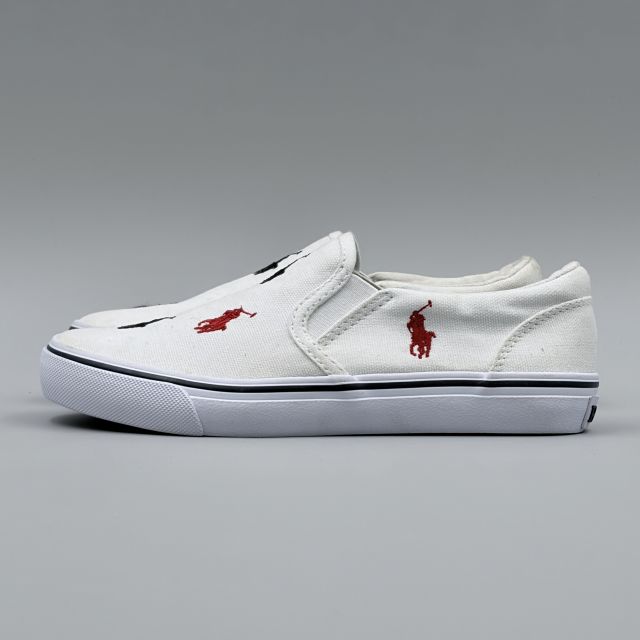 POLO RALPH LAUREN KEATON SLIPON ホワイト×パステルマルチ JP21.0cm スニーカー R...