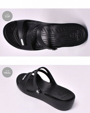 クロックス パトリシア 女性用 CROCS PATRICIA 10386 レディース サンダル ブラックxブラック (01-12395090)