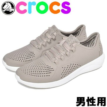 クロックス ライトライド ペイサー 男性用 CROCS LITERIDE PACER 204967 メンズ スニーカー コブルストーンxホワイト (01-12390103)