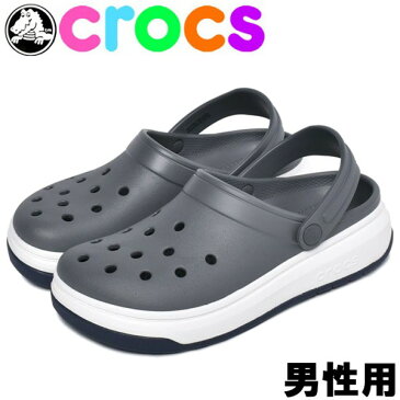 クロックス クロックバンド フルフォース クロッグ 男性用 CROCS CROCBAND FULL FORCE CLOG 206122 メンズ サンダル スレートグレーxホワイト (01-12390861)