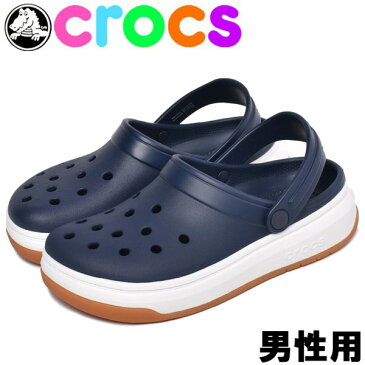 クロックス クロックバンド フルフォース クロッグ 男性用 CROCS CROCBAND FULL FORCE CLOG 206122 メンズ サンダル ネイビーxホワイト (01-12390862)