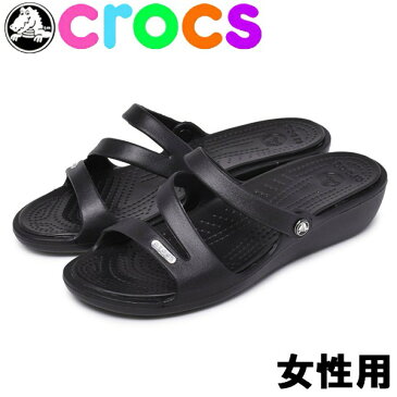 クロックス パトリシア 女性用 CROCS PATRICIA 10386 レディース サンダル ブラックxブラック (01-12395090)