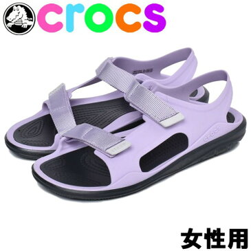 クロックス スイフトウォーター 女性用 CROCS SWIFTWATER EXPEDITION 206527 レディース サンダル ラベンダーxブラック (01-12395171)