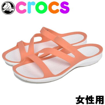 クロックス スウィフトウォーター サンダル 女性用 CROCS SWIFTWATER SANDAL 203998 レディース サンダル グレープフルーツxホワイト (01-12395518)