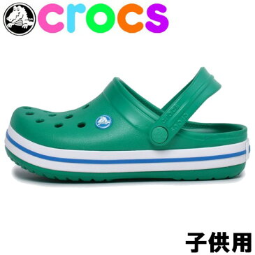 クロックス キッズ＆ジュニア クロックバンド キッズ CROCS CROCBAND KIDS 204537 子供用 クロッグサンダル ディープグリーンxブルー (01-12397837)