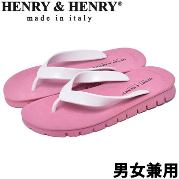 ヘンリーヘンリー サンダル ラン メンズ レディース HENRY＆HENRY RUN 男性用兼女性用 ビーチサンダル ホワイトxピンク (01-11753305)