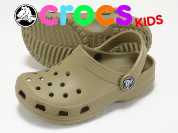 訳あり品 クロックス キッズケイマン 変色ありの為 特別価格! 薄茶 カーキ 子供用 CROCS KIDS CAYMAN サンダル くろっくす 海外正規品 (z12397002b)