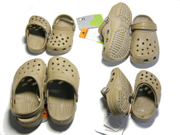 訳あり品 クロックス キッズケイマン 変色ありの為 特別価格! 薄茶 カーキ 子供用 CROCS KIDS CAYMAN サンダル くろっくす 海外正規品 (z12397002b)